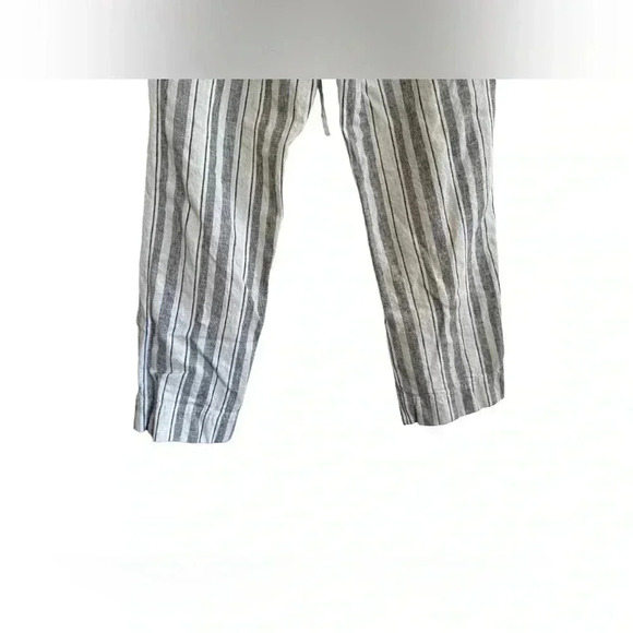 DYLAN Joshua Pants in Natural Stripe Flax Blend Size L - Picture 3 of 8